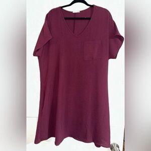Maroon air flow material dress!
